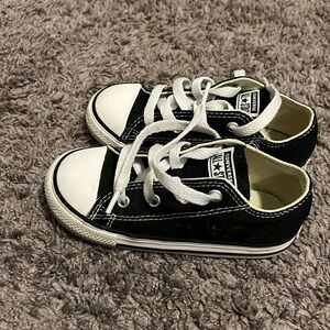 Kids Low Top Black and White Converse